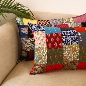 Set of 2 patchwork pillow covers 26 - handcrafted