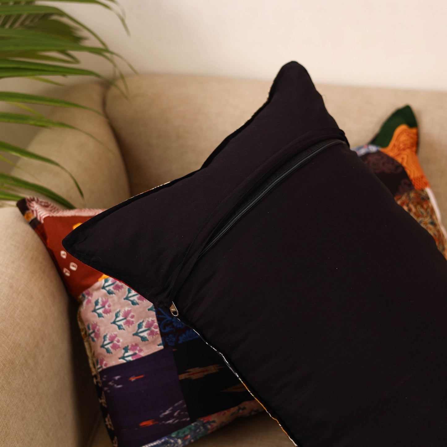 Set of 2 patchwork pillow covers 27 - handcrafted