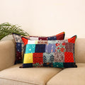 Set of 2 patchwork pillow covers 28 - handcrafted