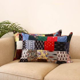 Set of 2 patchwork pillow covers 29 - handcrafted