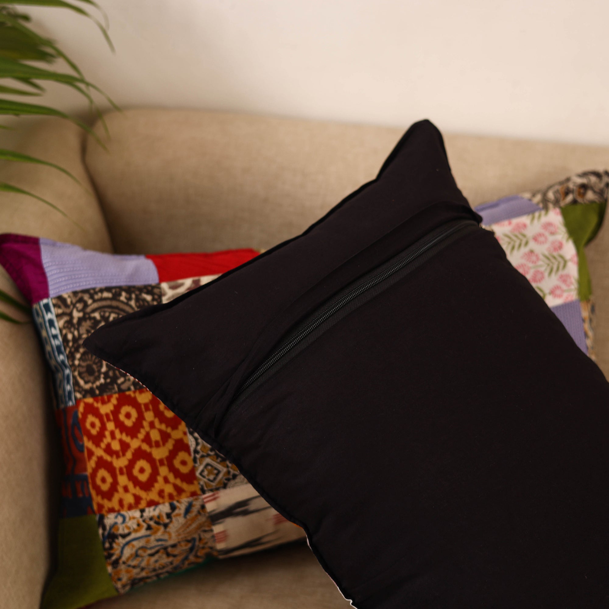 Set of 2 patchwork pillow covers 29 - handcrafted