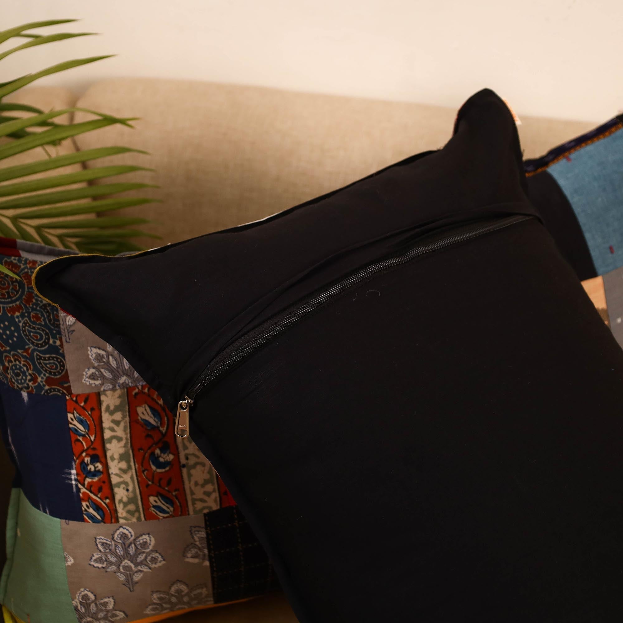 Set of 2 patchwork pillow covers 30 - handcrafted