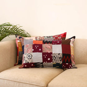 Set of 2 patchwork pillow covers 31 - handcrafted