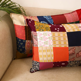 Set of 2 patchwork pillow covers 32 - handcrafted