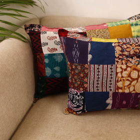 Set of 2 patchwork pillow covers 33 - handcrafted