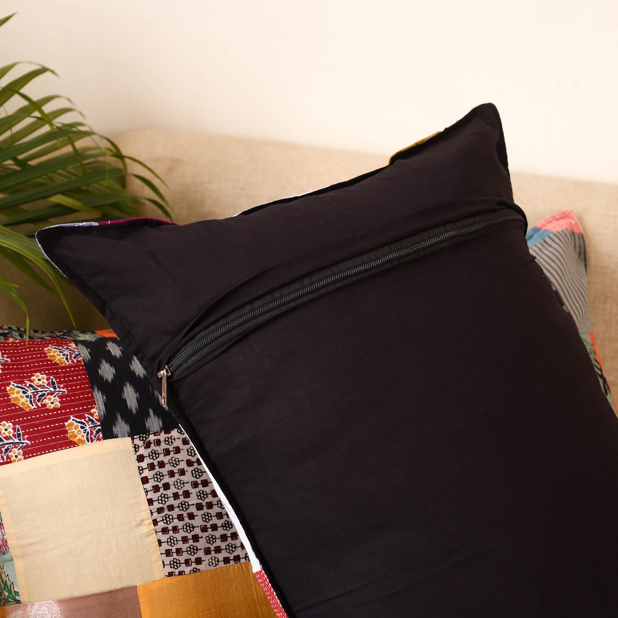 Set of 2 patchwork pillow covers 33 - handcrafted