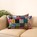 Set of 2 patchwork pillow covers 35 - handcrafted