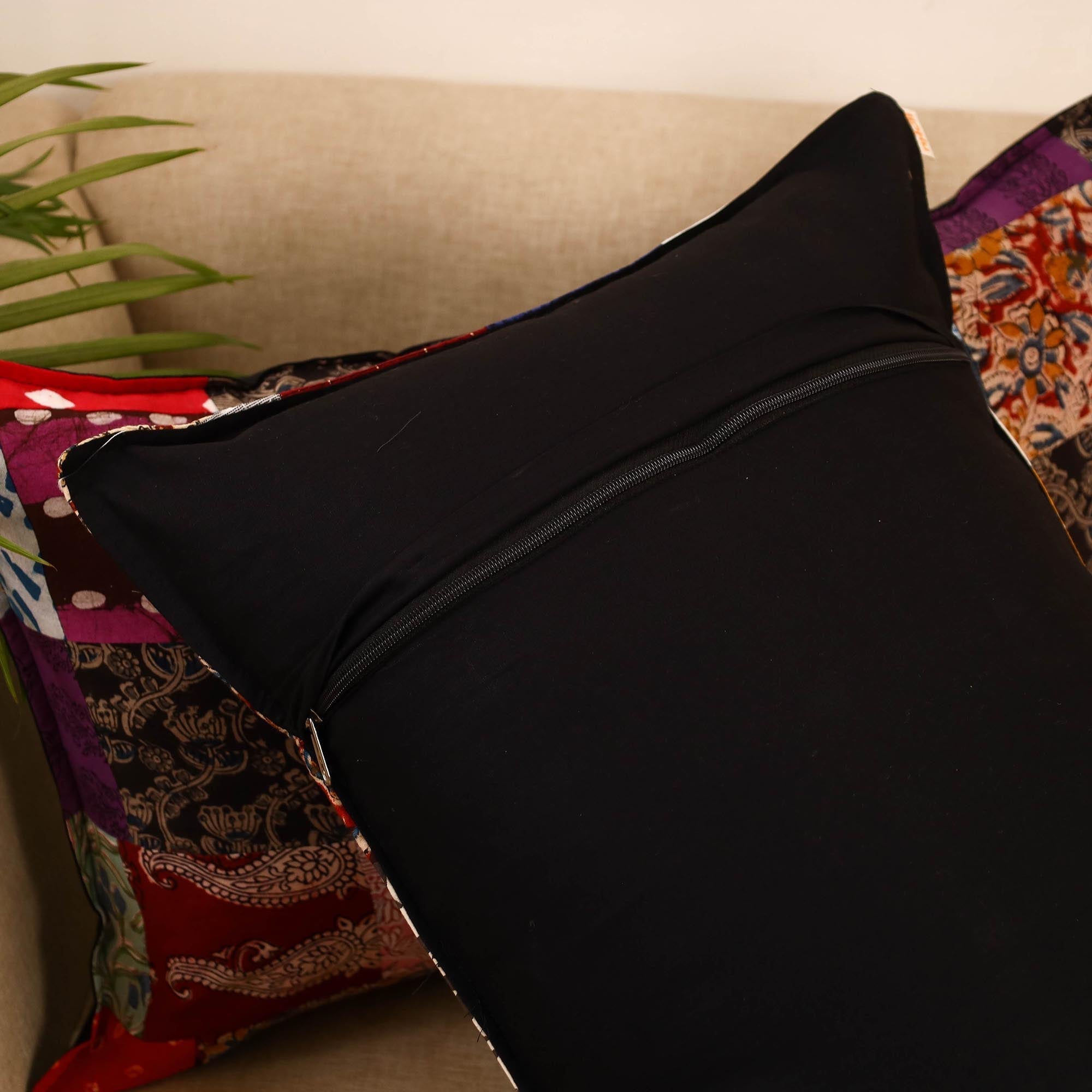 Set of 2 patchwork pillow covers 36 - handcrafted