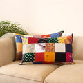 Set of 2 patchwork pillow covers 36 - handcrafted