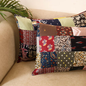 Set of 2 patchwork pillow covers 37 - handcrafted