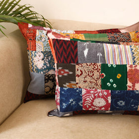 Set of 2 patchwork pillow covers 38 - handcrafted