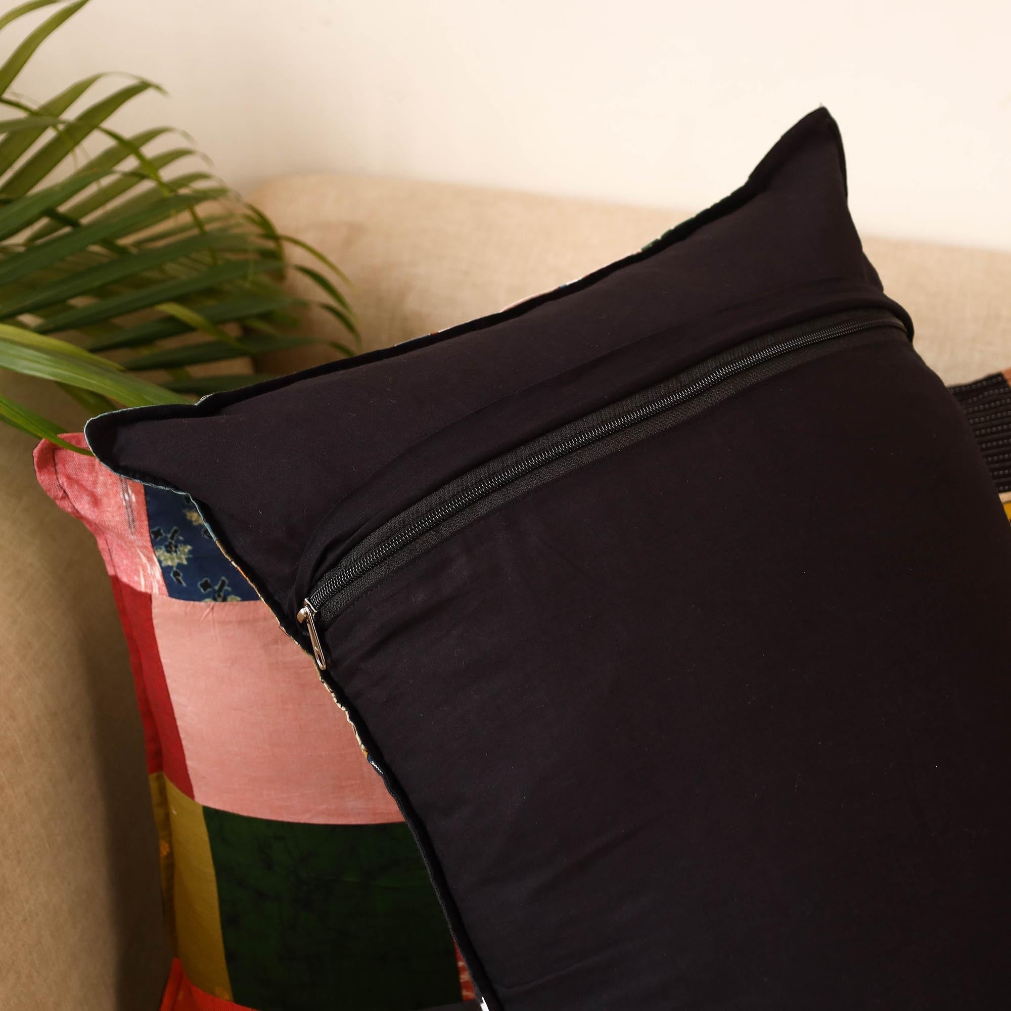 Set of 2 patchwork pillow covers 40 - handcrafted