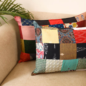 Set of 2 patchwork pillow covers 40 - handcrafted