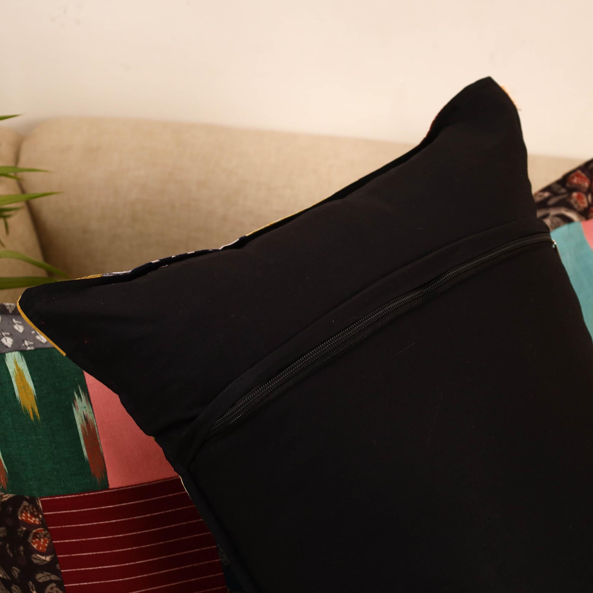 Set of 2 patchwork pillow covers 40 - handcrafted