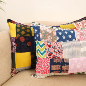 Set of 2 patchwork pillow covers 42 - handcrafted