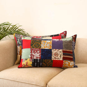 Set of 2 patchwork pillow covers 43 - handcrafted