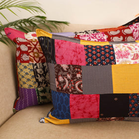 Set of 2 patchwork pillow covers 43 - handcrafted