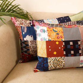 Set of 2 patchwork pillow covers 44 - handcrafted