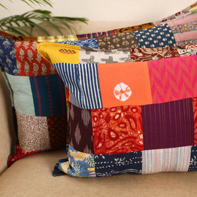 Set of 2 patchwork pillow covers 44 - handcrafted