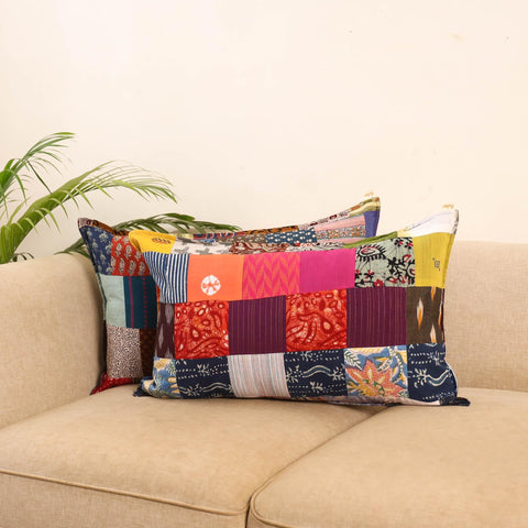 Set of 2 patchwork pillow covers 44 - handcrafted