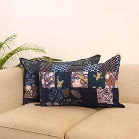 Set of 2 patchwork pillow covers 45 - handcrafted