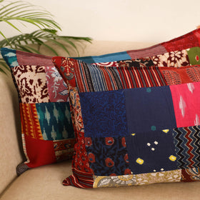 Set of 2 patchwork pillow covers 46 - handcrafted