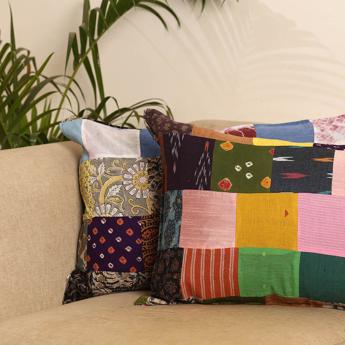 Multicolor - set of 2 patchwork pillow covers 51