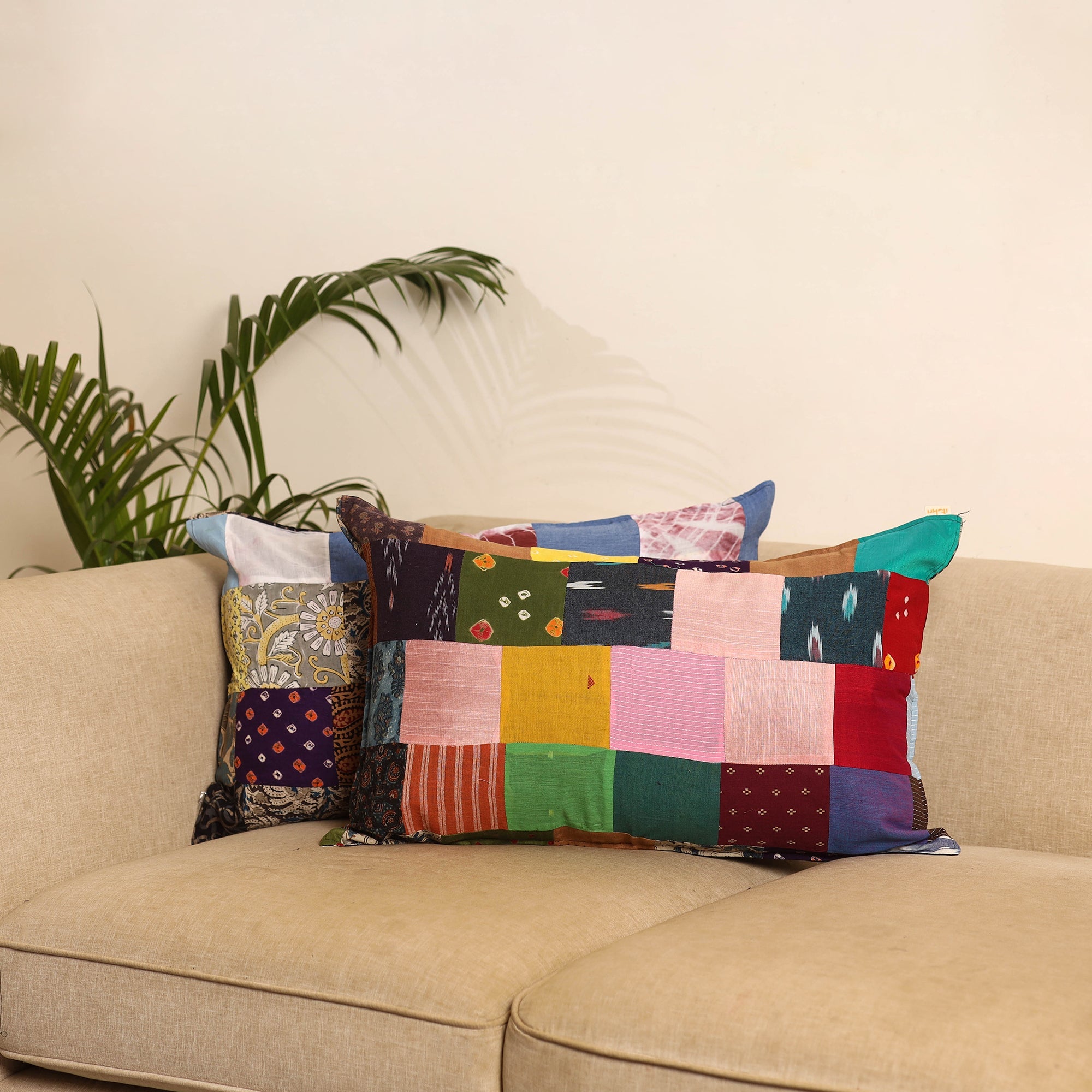 Multicolor - set of 2 patchwork pillow covers 51