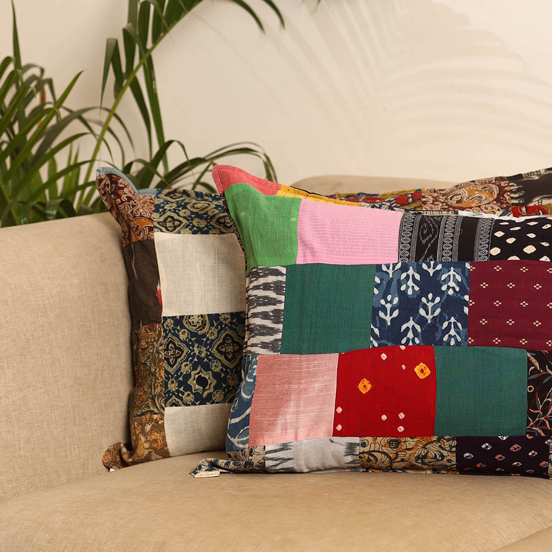 Multicolor - set of 2 patchwork pillow covers 52