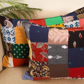 Set of 2 patchwork pillow covers 52 - handcrafted