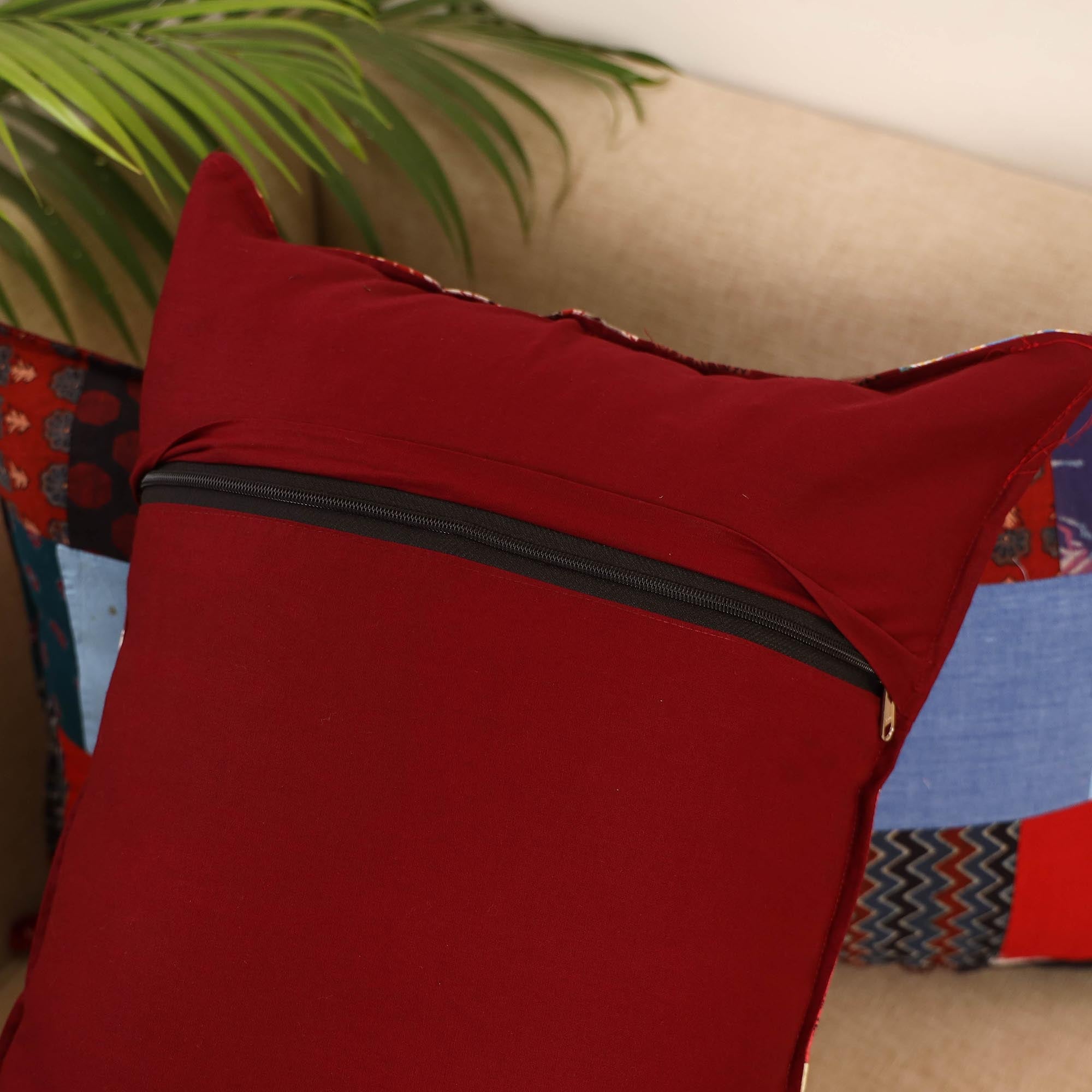 Set of 2 patchwork pillow covers 53 - handcrafted