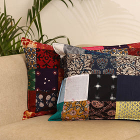 Multicolor - set of 2 patchwork pillow covers 54