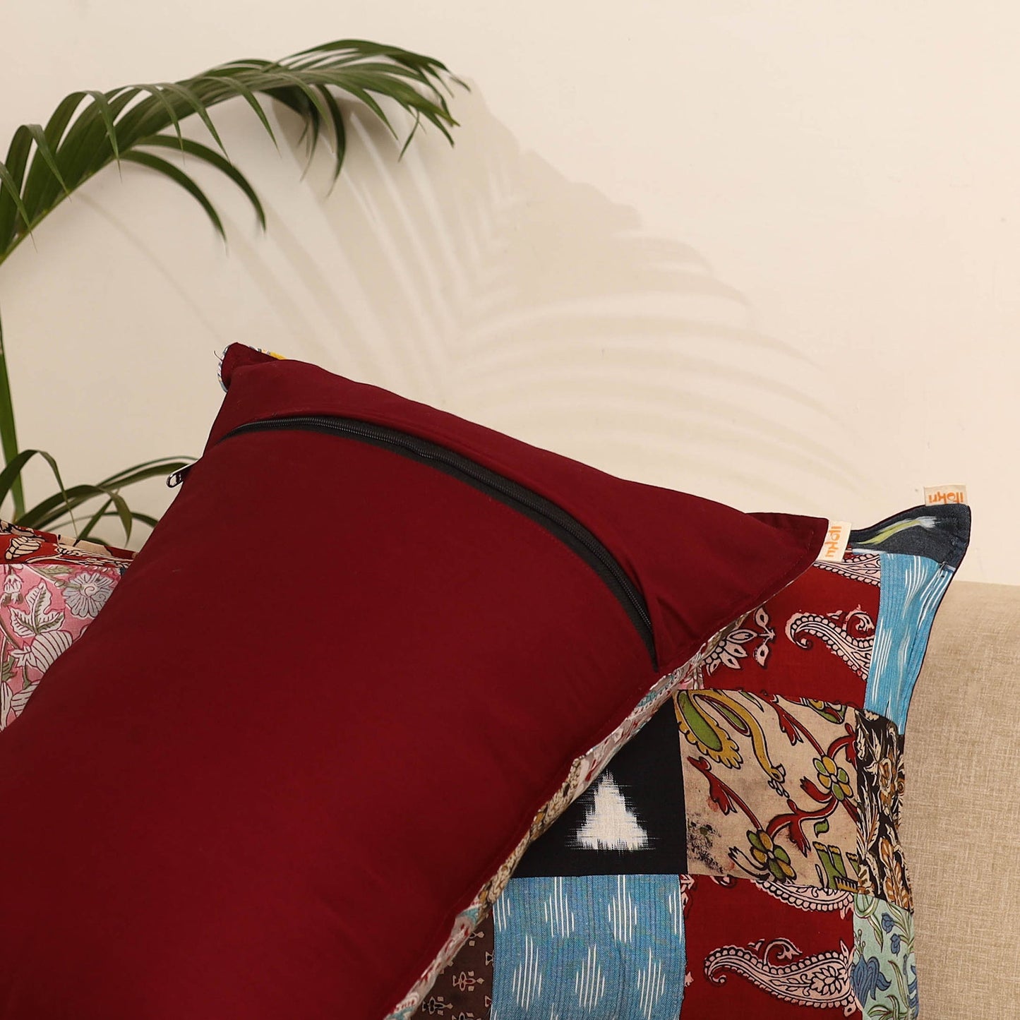 Multicolor - set of 2 patchwork pillow covers 55