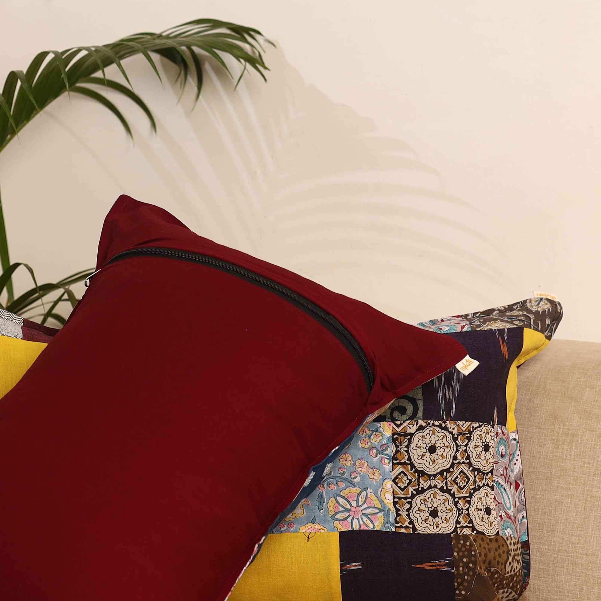 Multicolor - set of 2 patchwork pillow covers 56