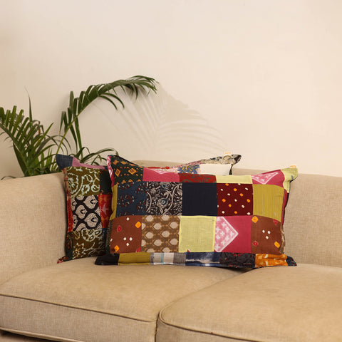 Multicolor - set of 2 patchwork pillow covers 59