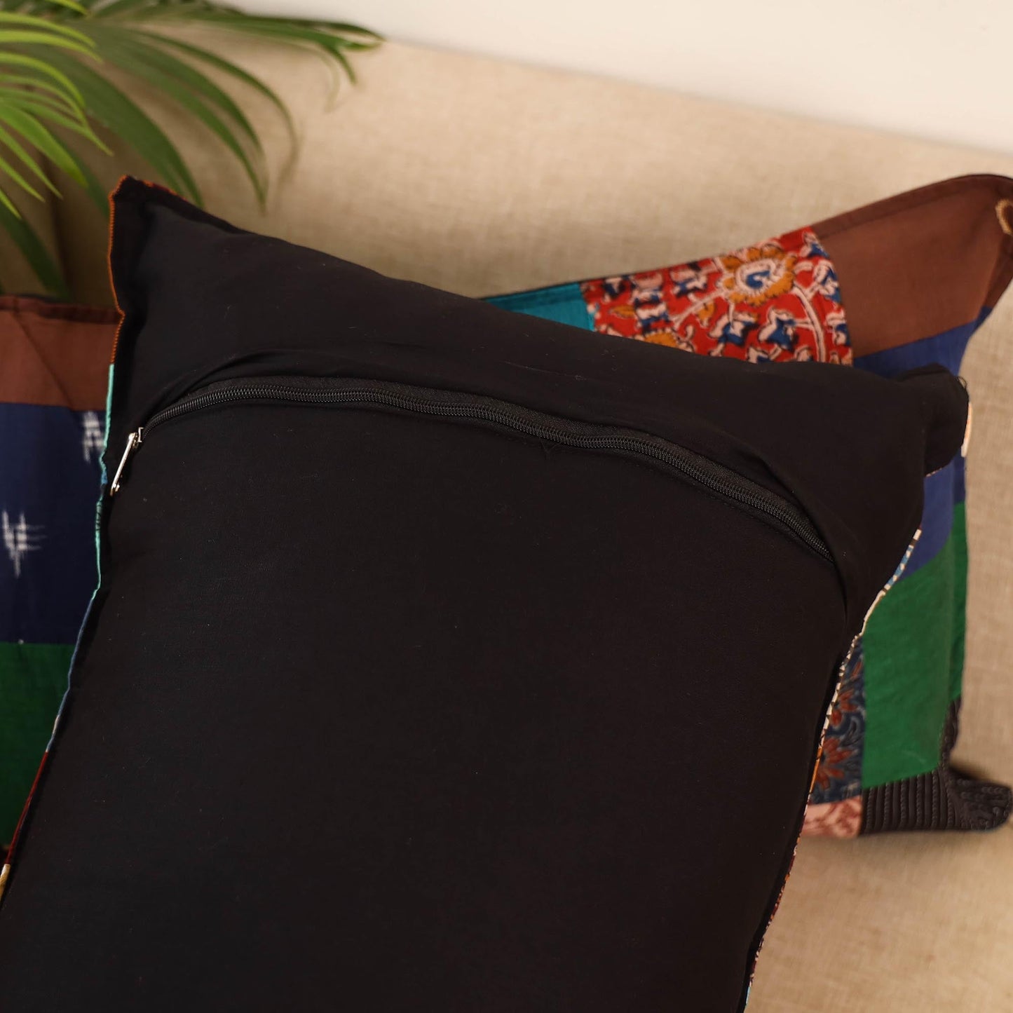 Set of 2 patchwork pillow covers 61 - handcrafted