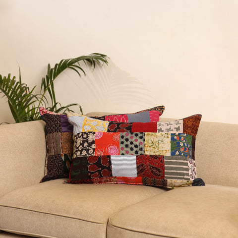 Multicolor - set of 2 patchwork pillow covers 63
