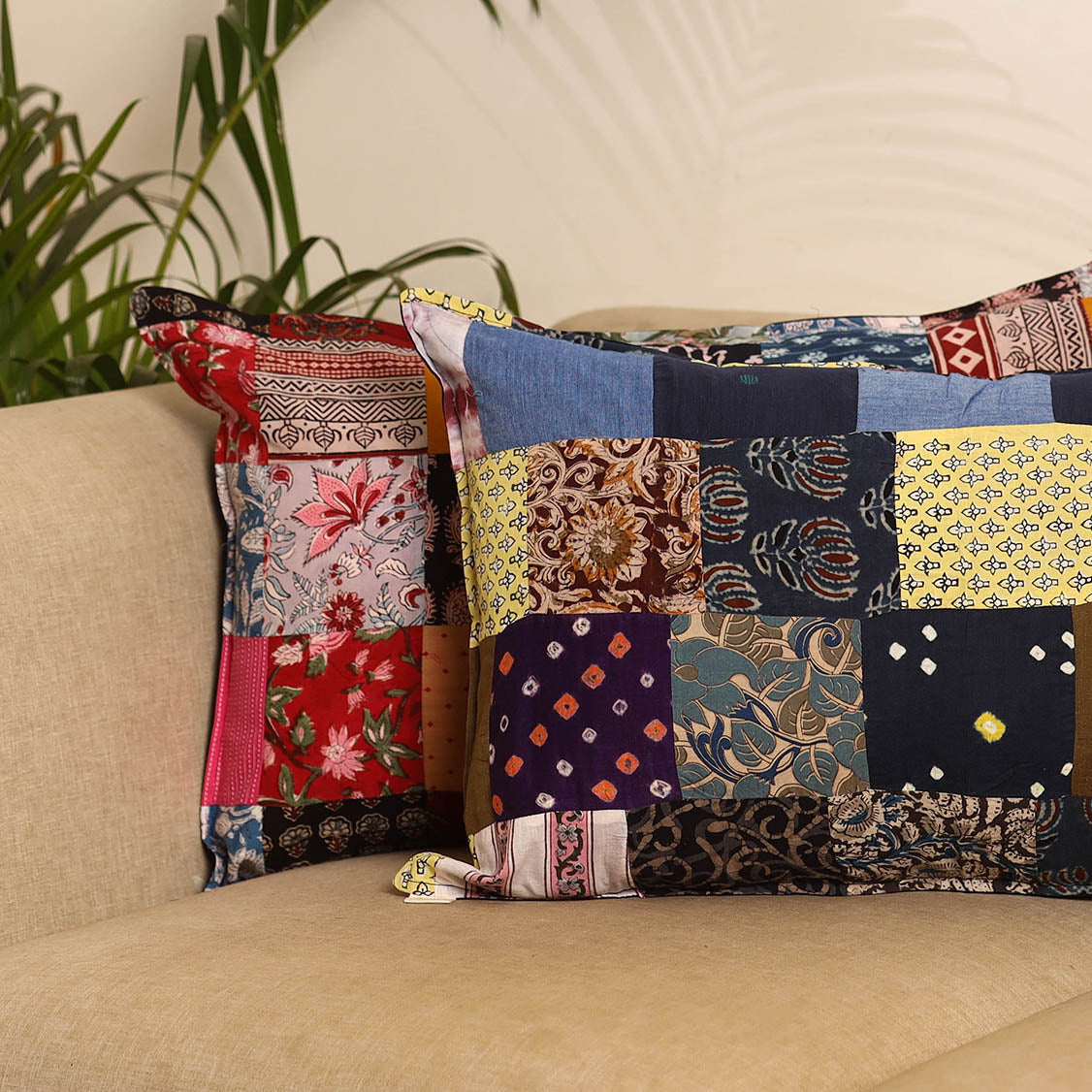 Multicolor - set of 2 patchwork pillow covers 66