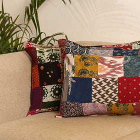Multicolor - set of 2 patchwork pillow covers 70