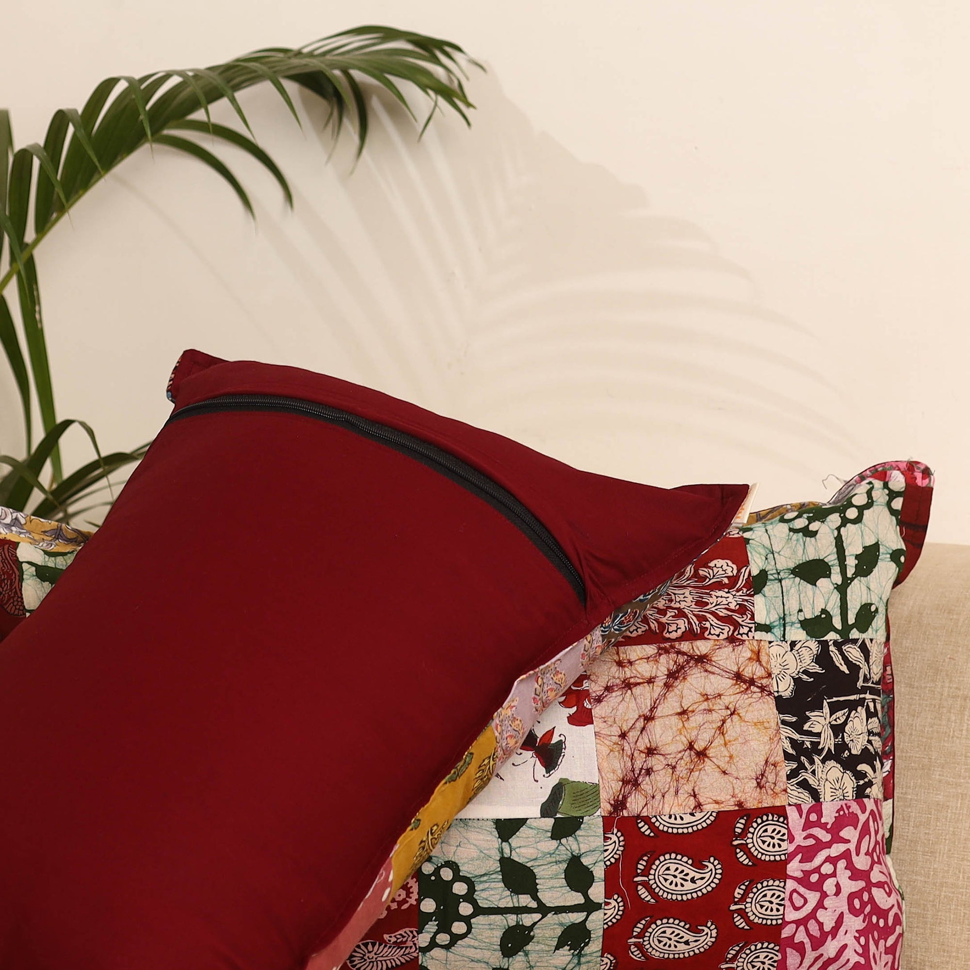 Multicolor - set of 2 patchwork pillow covers 70