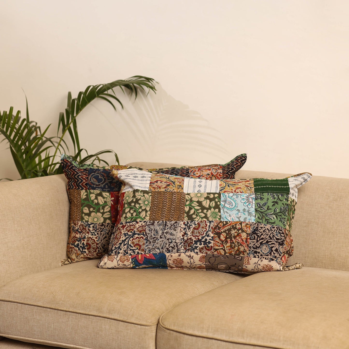 Multicolor - set of 2 patchwork pillow covers 71