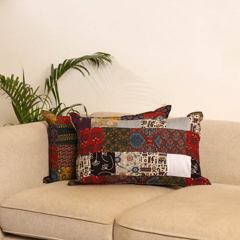 Multicolor - set of 2 patchwork pillow covers 78