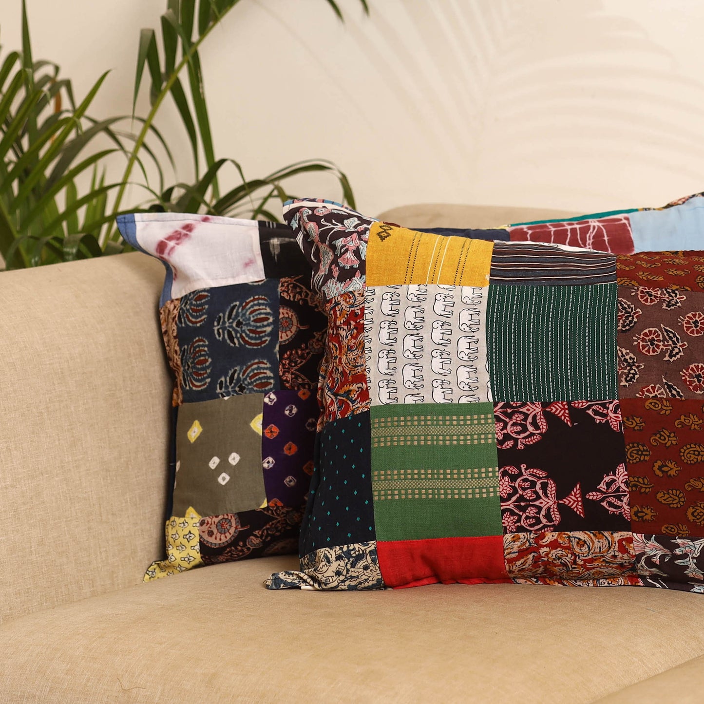 Multicolor - set of 2 patchwork pillow covers 79