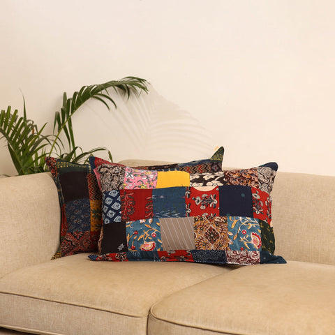 Multicolor - set of 2 patchwork pillow covers 80