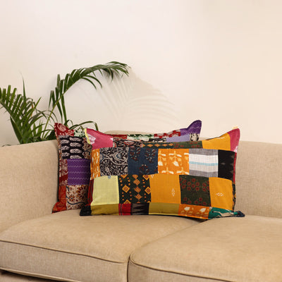 Multicolor - set of 2 patchwork pillow covers 82