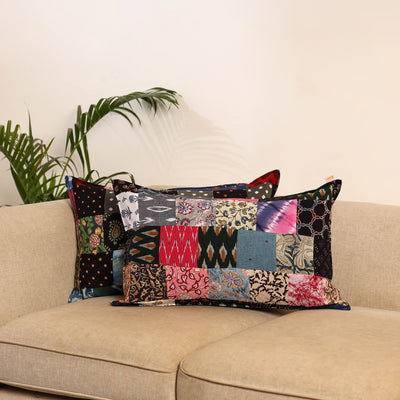 Multicolor - set of 2 patchwork pillow covers 85