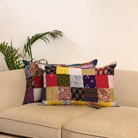 Multicolor - set of 2 patchwork pillow covers 86