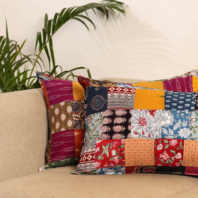 Multicolor - set of 2 patchwork pillow covers 90
