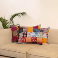 Multicolor - set of 2 patchwork pillow covers 90