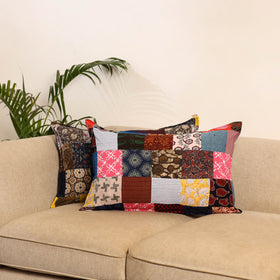 Multicolor - set of 2 patchwork pillow covers 92